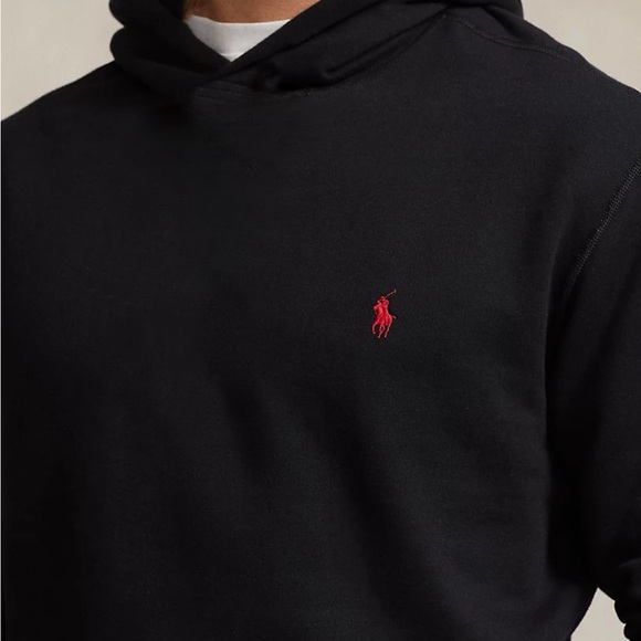 NWT POLO Ralph Lauren Black Hoodie Red Pony - Picture 2 of 6